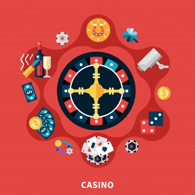 Rulettbord og gambling ikoner