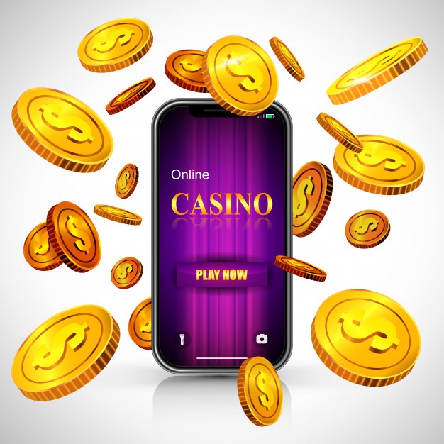 Kasino på mobil og dollar mynter